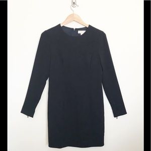 Michael Kors Black Dress Zipper Detail Sleeves 8 M
